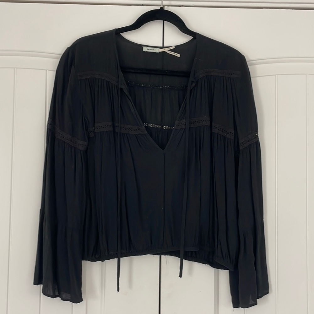 Kimchi Blue black peasant top